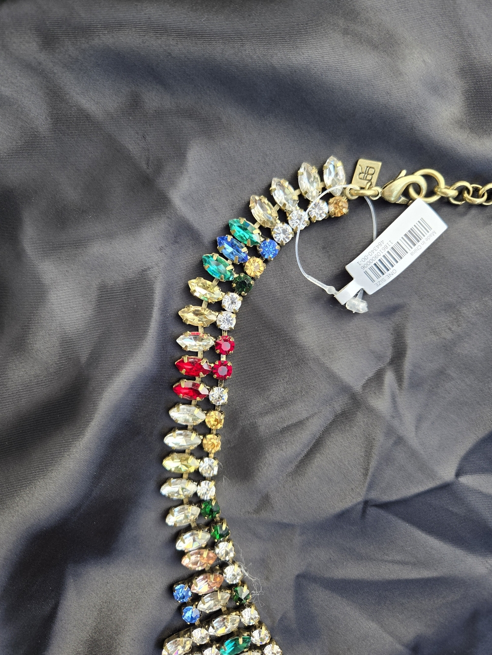 Banana Republic Goldtone Multi-color Fringe Statement Bib Necklace - NWT! - Picture 6 of 11
